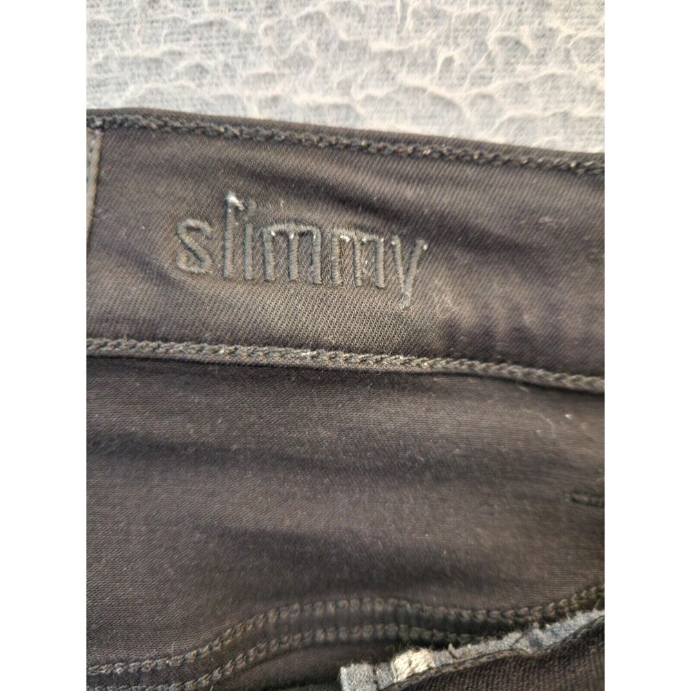7 For All Mankind Luxe Jeans Mens 40x32 Black Wash‎ Slimmy Straight Fit Stretch - Picture 7 of 10